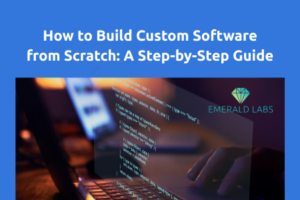 Custom software development process shown as an 8-step roadmap from discovery to launch